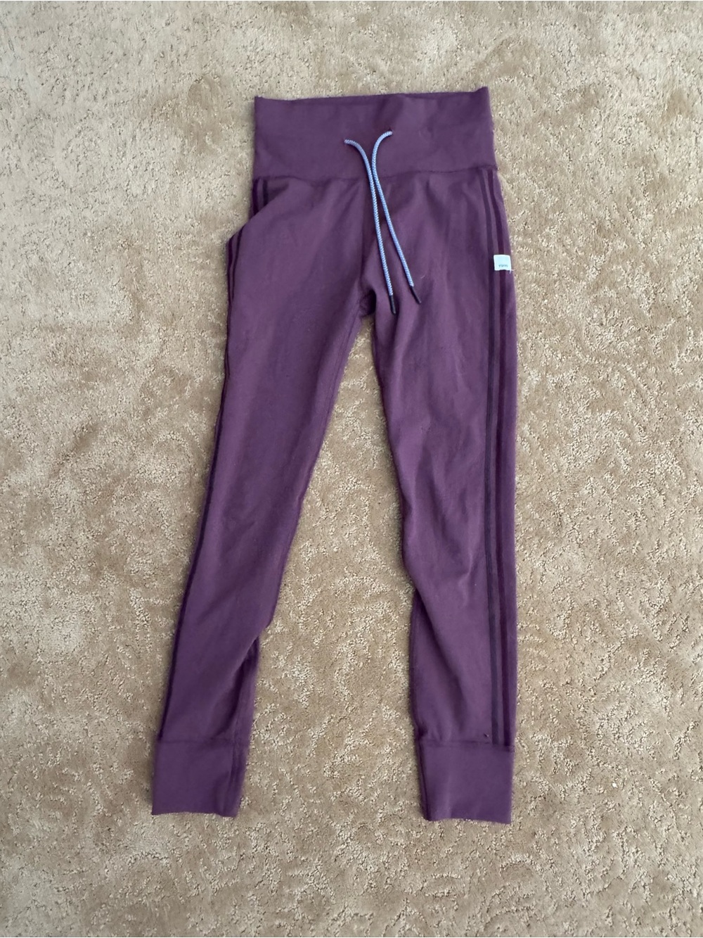 Vuori Burgundy Leggings with Drawstring